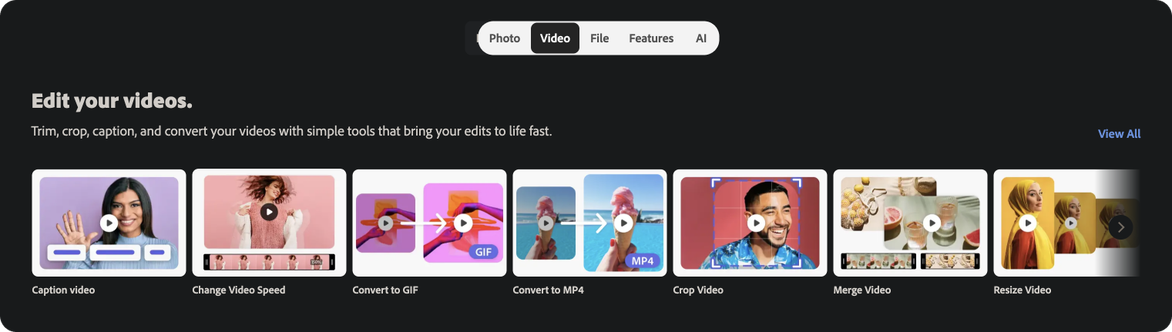 List of Video Quick Actions users can use for free..